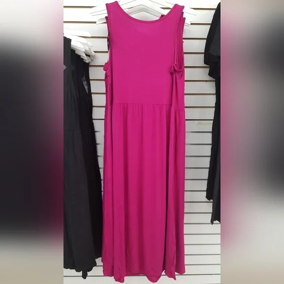 New Ava & Viv Maxi Dress Jersey Knit Sleeveless - Picture 3 of 3